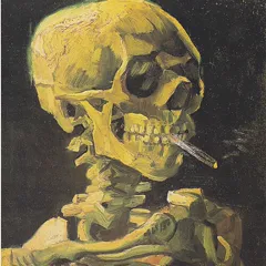 Skull with a Burning Cigarette